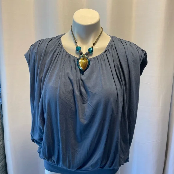 Banana Republic Women's Sky Slate Shirred Top - Picture 6 of 12